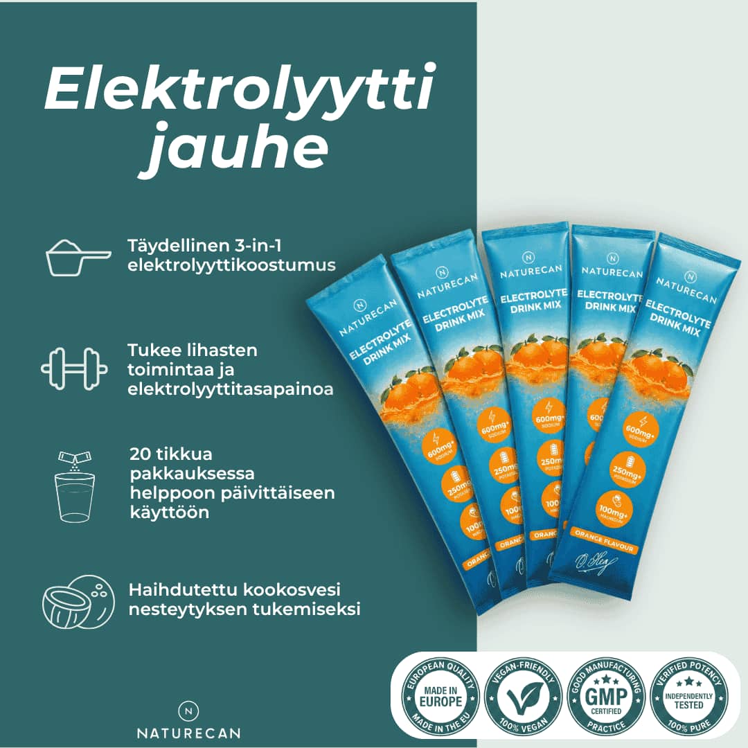 elektrolyyttijauhe maku