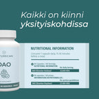 DAO Entsyymi ravintotiedot