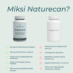 miksi naturecanin D3 & K2-vitamiini