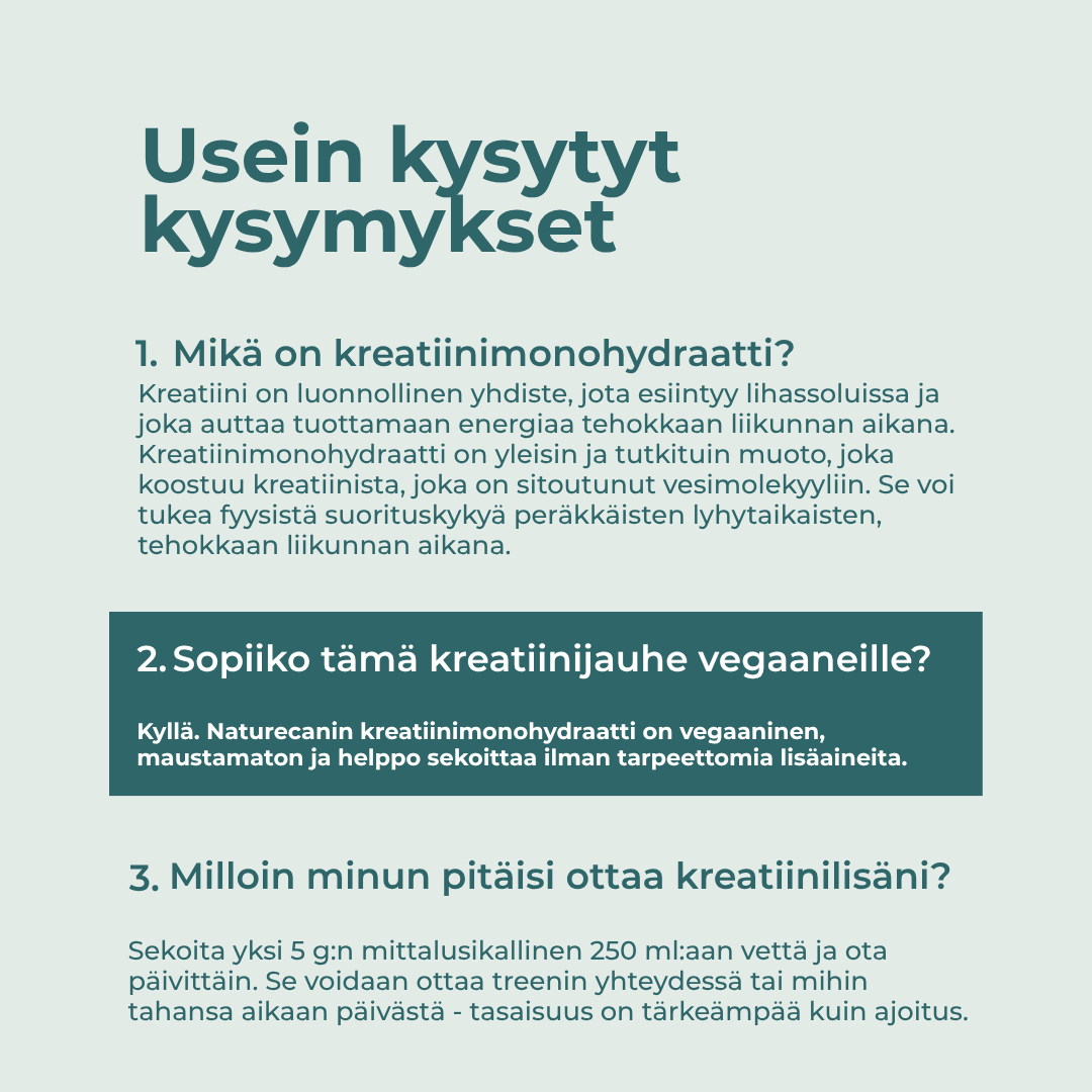 mikä on Kreatiinimonohydraatti