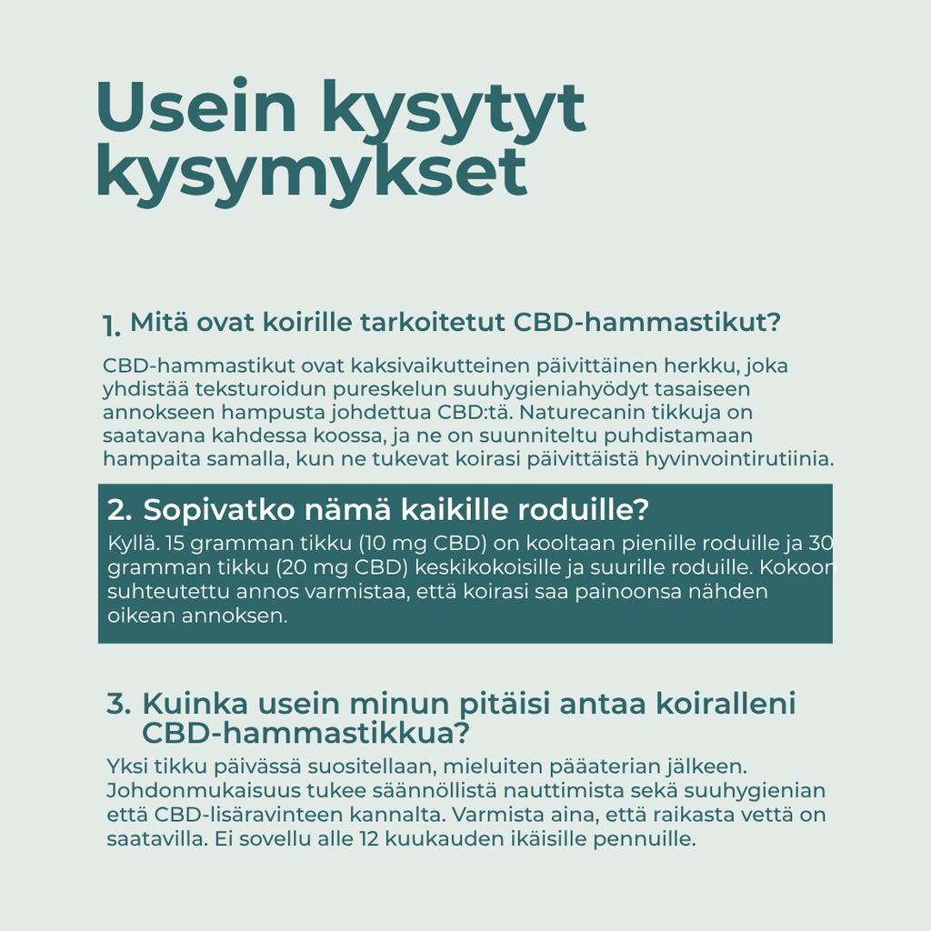 Mitä ovat CBD-Hammashoitotikut koirille