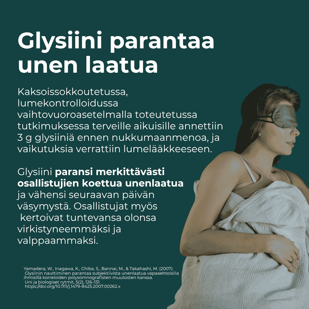 Glysiini parantaa unen laatua