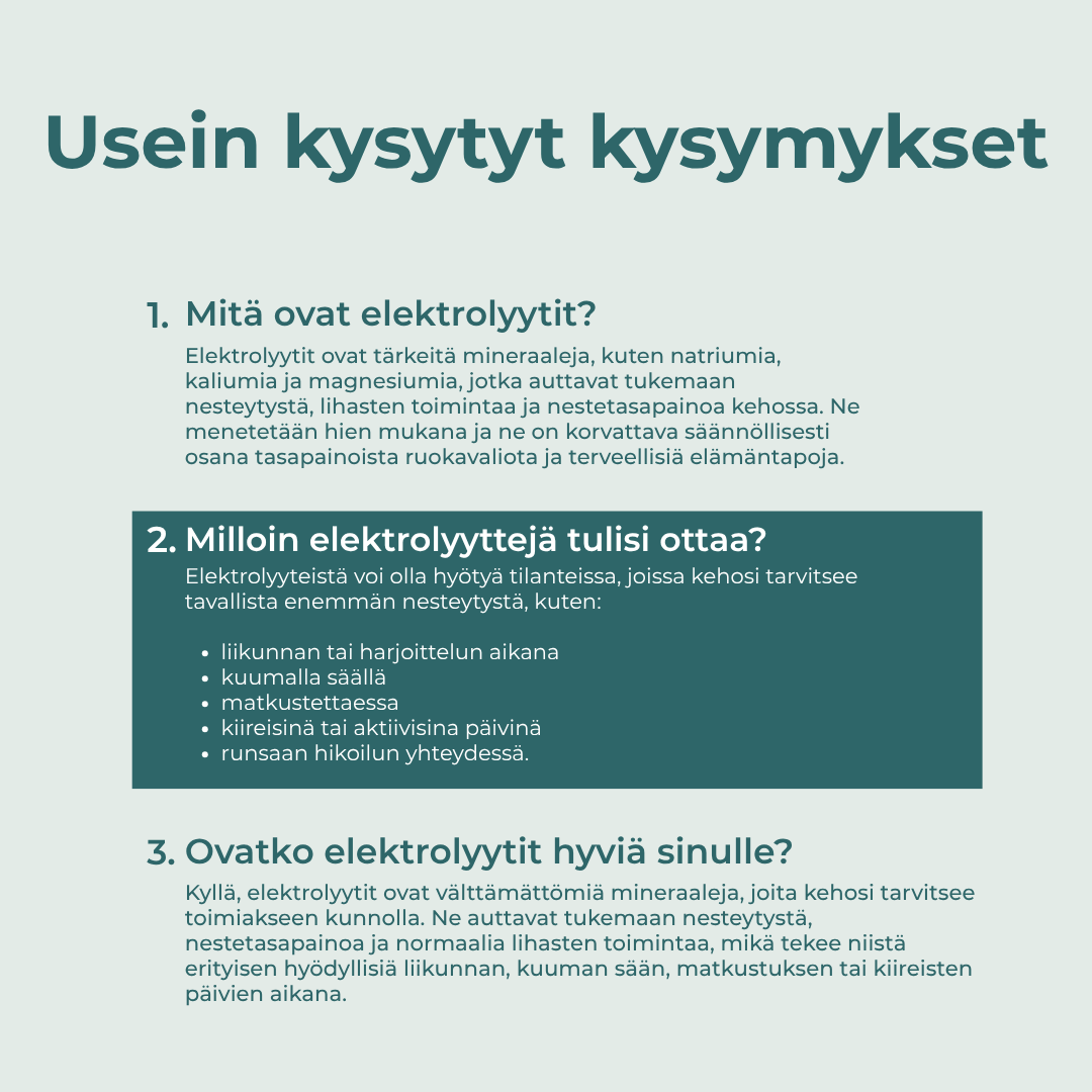 mitä on elektrolyytti