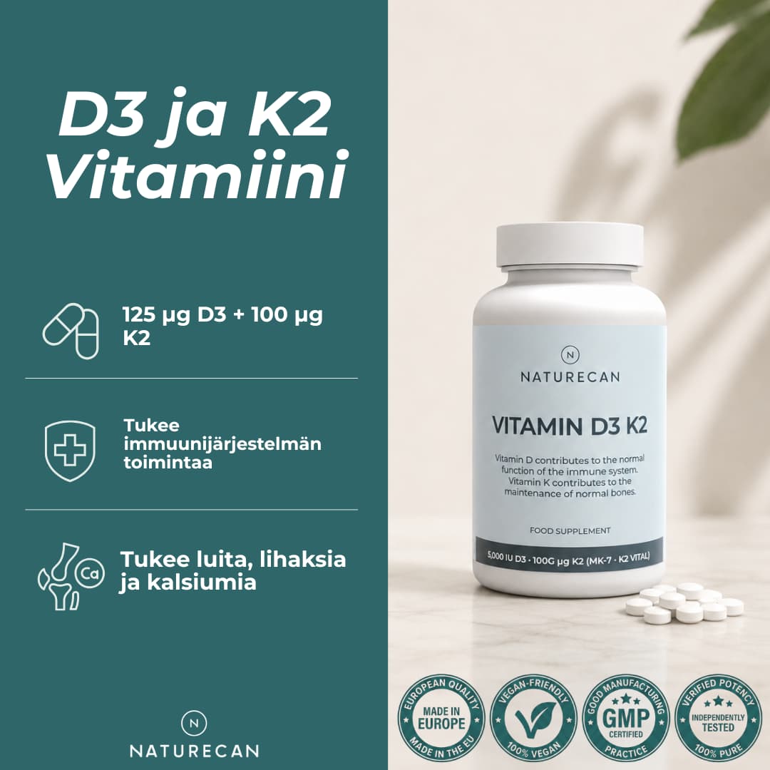 Naturecan D3 & K2-vitamiini