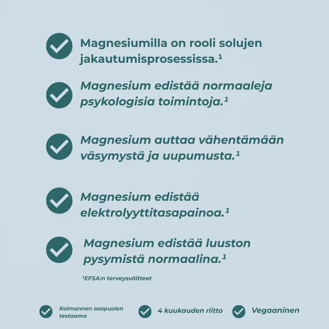 Magnesium hyödyt