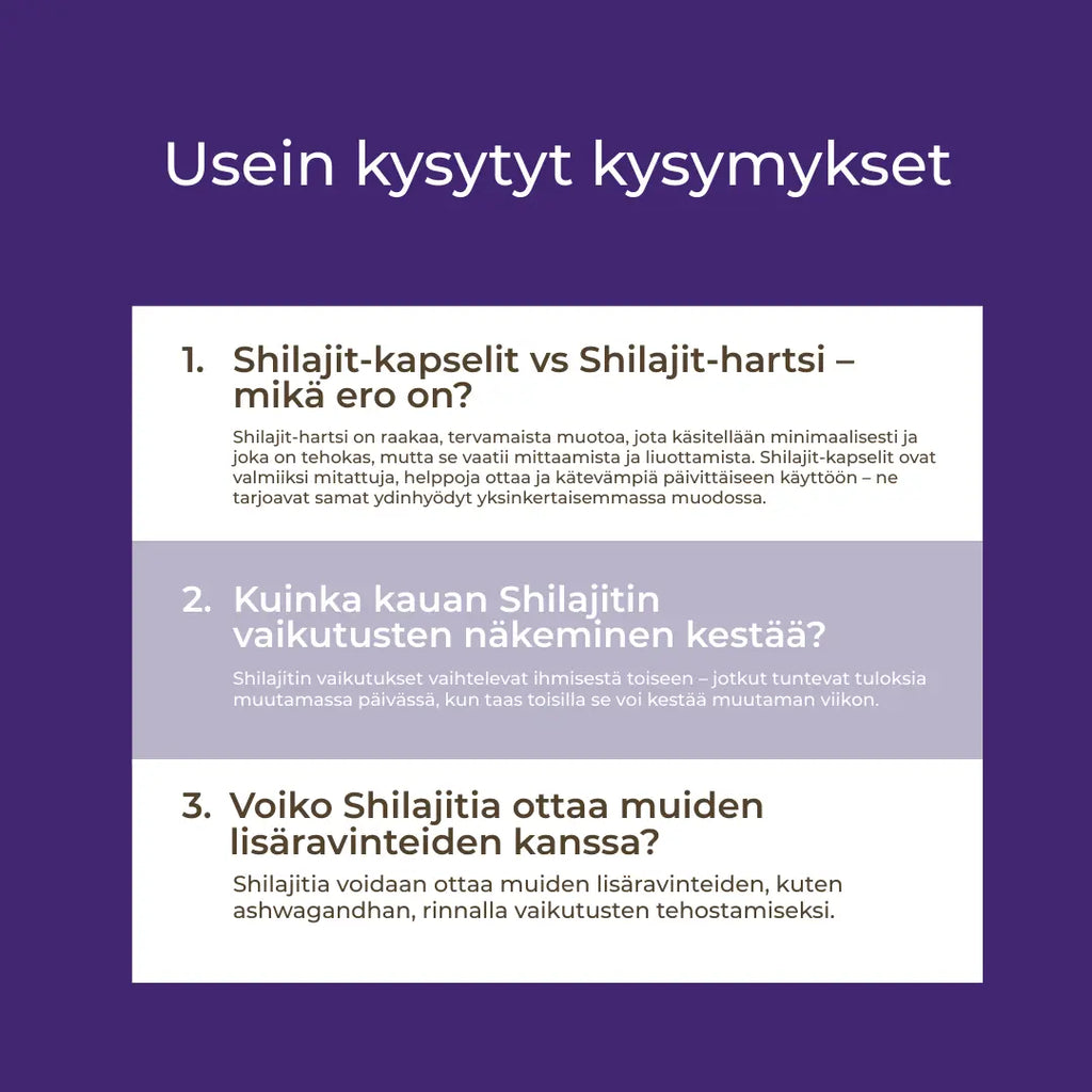 shilajit faq