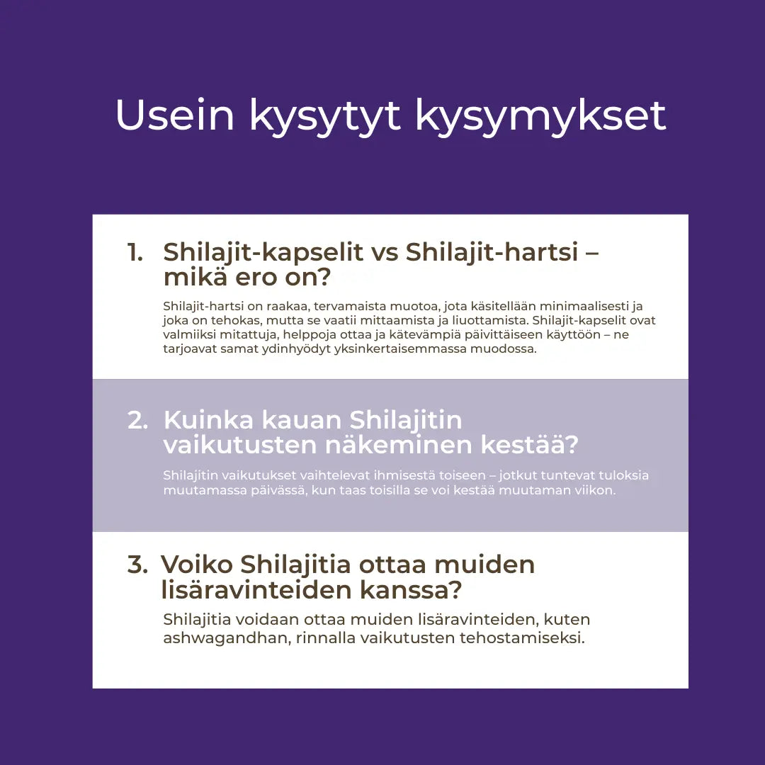 shilajit faq