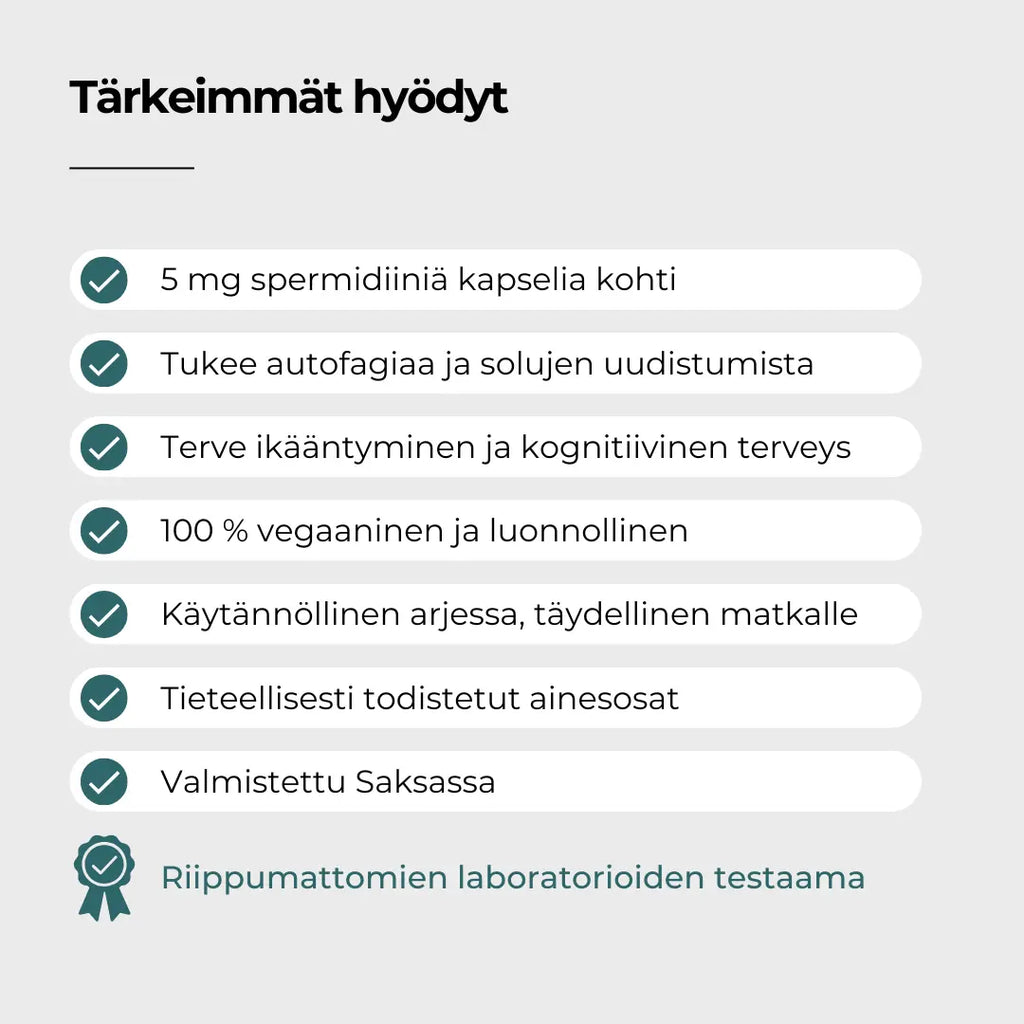 Spermidiini hyödyt