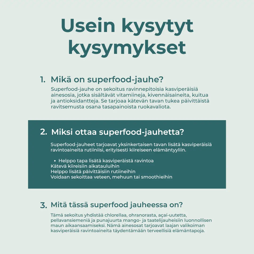 Superfood FAQ